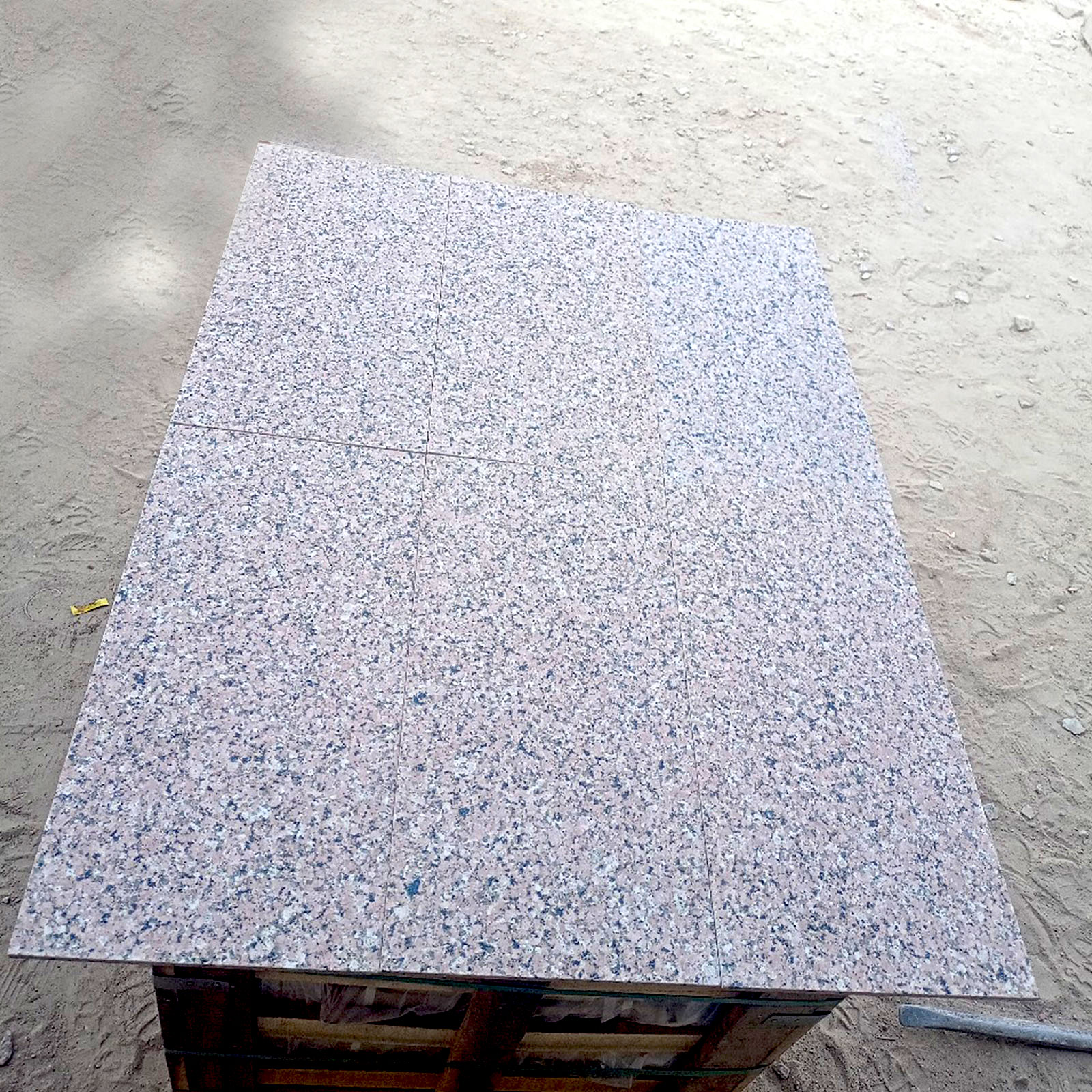 Rosy pink granite tiles