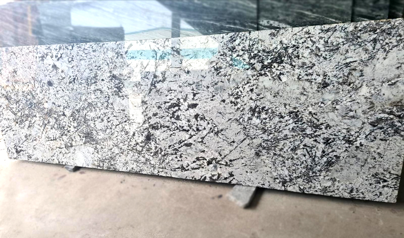 Alaska white granite cutter slab