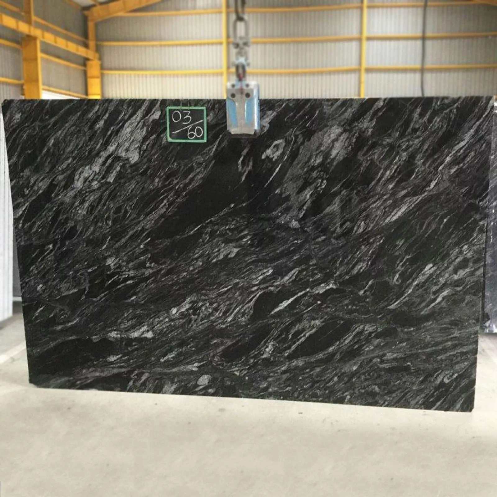Black marquina granite gangsaw slab