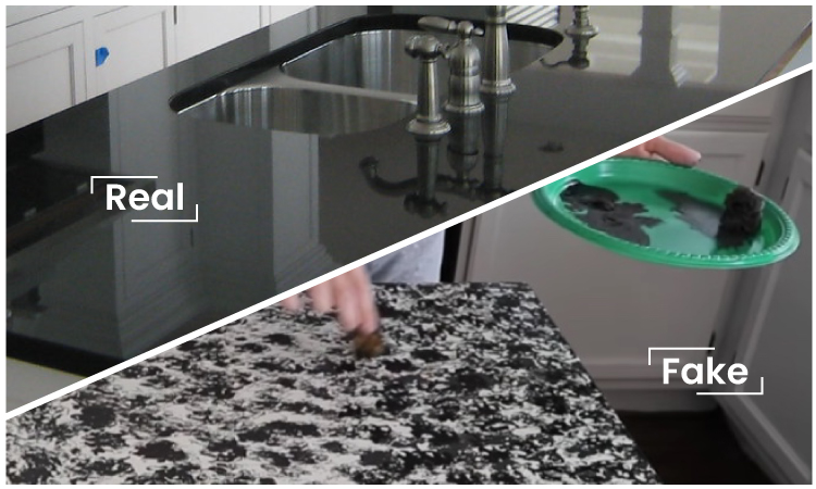 Real vs fake granites