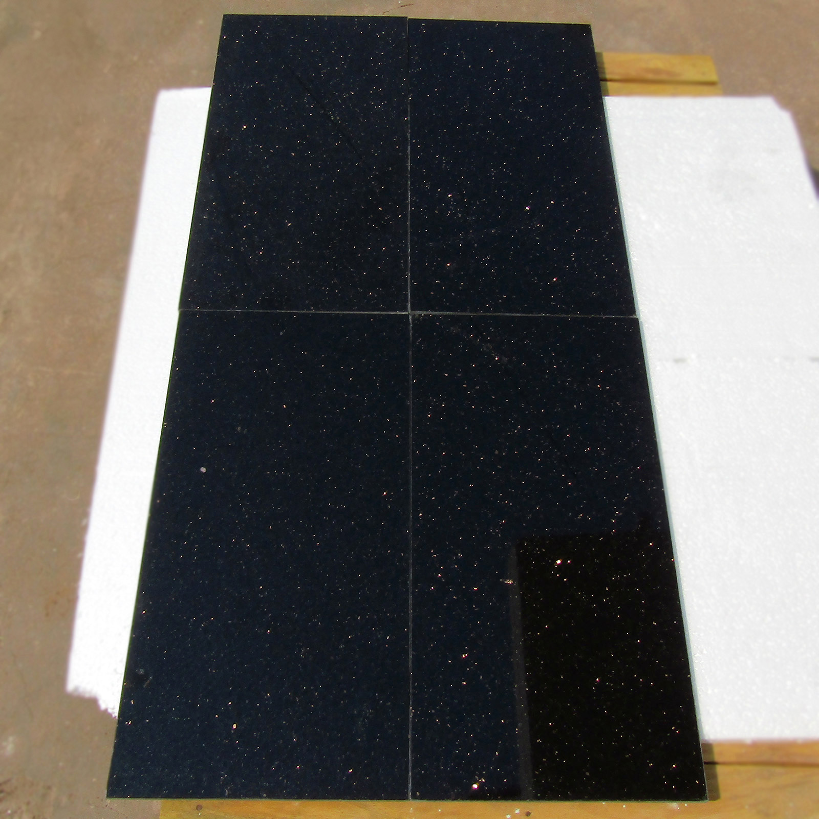 Black galaxy granite tiles