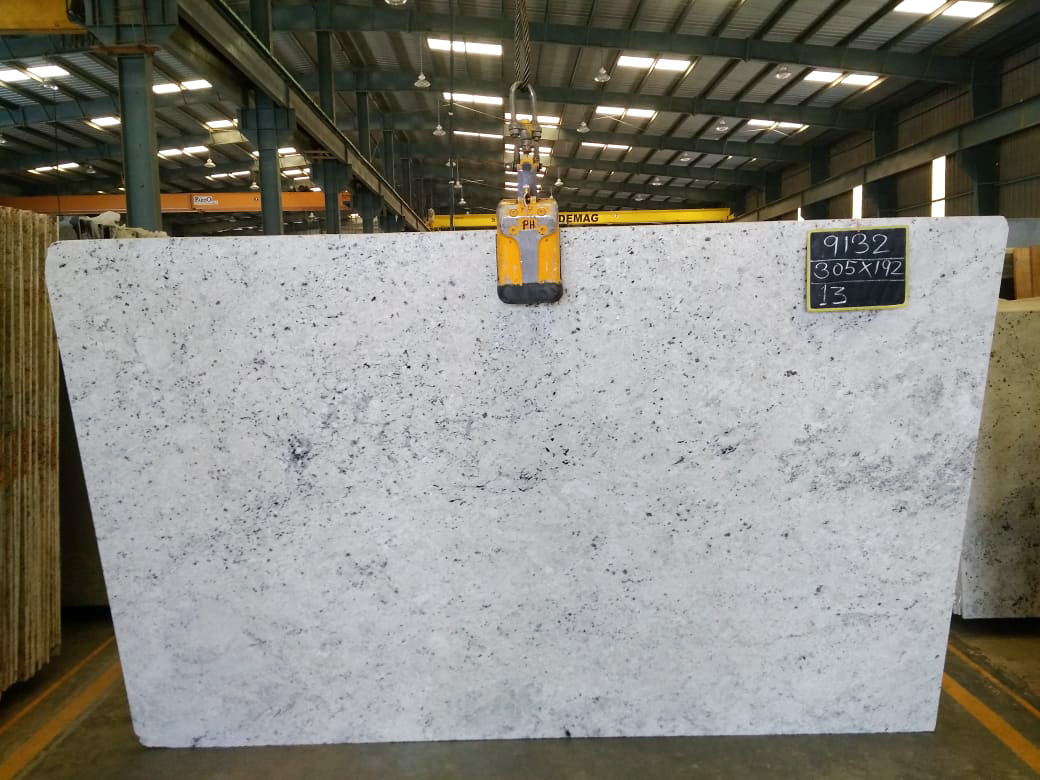 Colonial white granite gangsaw slab