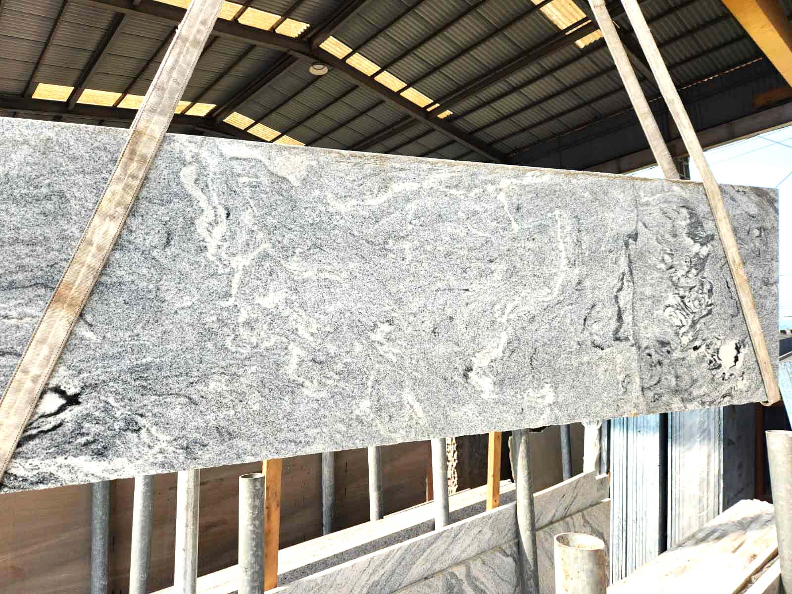 Viscon white granite cutter slab