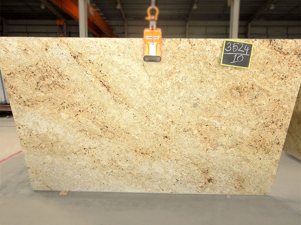 Colonial gold granite gangsaw slab
